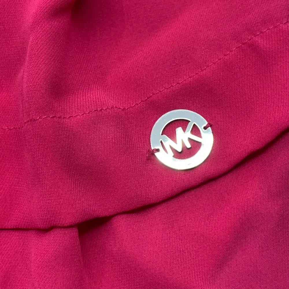 Michael Kors Women's Sleeveless Fuchsia‎ Pink Layered Tiered Tank Top Size S